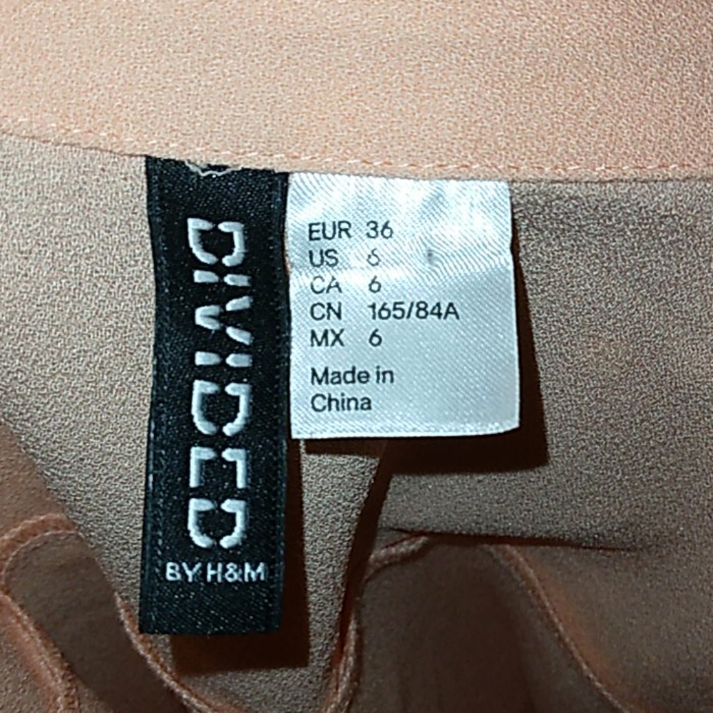 H&M Divided Coral Sleeveless Collar Dress - Picture 4 of 5